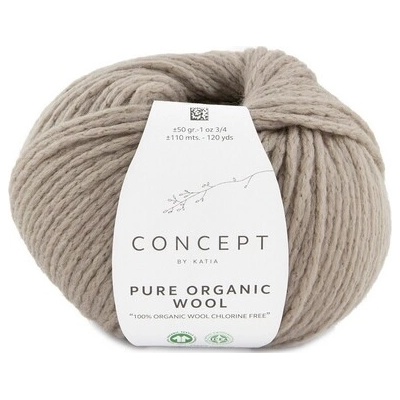 PURE ORGANIC WOOL Katia Farby PURE ORGANIC WOOL: 54 šedoružová