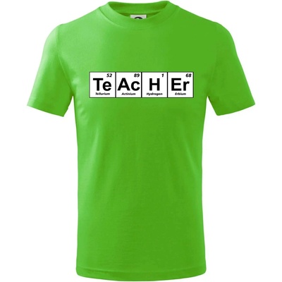 Periodická tabulka Teacher tričko detské Apple Green
