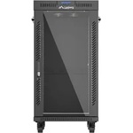 Lanberg Комуникационен шкаф, Lanberg Rack Cabinet 19" Free-Standing 22U/600X600 (FlAT Pack) With Glass Door LCD Black V2 (FF01-6622-12BL)
