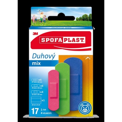 Spofaplast Duhový mix 17 ks