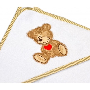 Baby Nellys Froté Osuška S Kapucňou 100x100 Cm Sweet Teddy