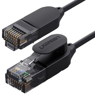 UGREEN CAT 6A чисто меден Ethernet кабел OD2.8 1 м черен NW122