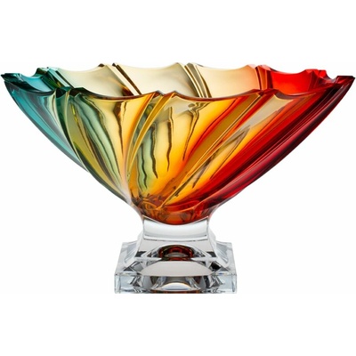 Bohemia Treasury Křišťálová mísa na noze PONTI Rainbow 31 cm