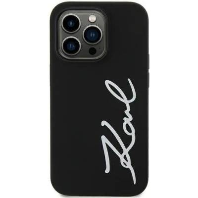 KARL LAGERFELD Кейс Karl Lagerfeld KLHCN61SKSVGK за iPhone 11 / Xr 6.1", черен / черен, твърд, Silicone Signature (KF001658-0)