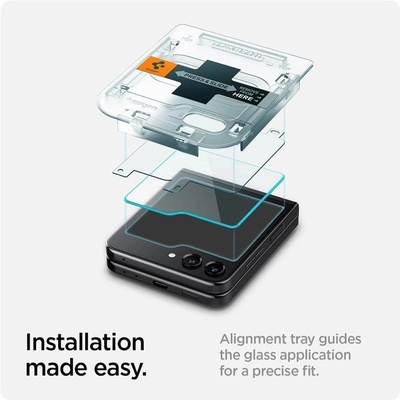 Spigen Glass tR EZ Fit Cover 2 Pack Transparency - Samsung Galaxy Z Flip5 AGL06525