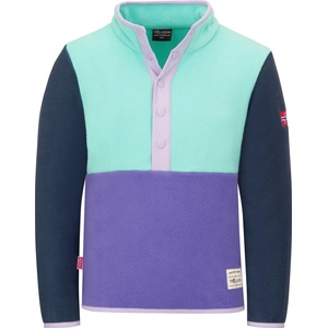 TROLLKIDS Детски поларен пуловер Trollkids Kid's Flekkefjord Half Zip Fleece jumper - Wisteria Purple / Aqua Mint - размер 104 (EU) (704-6251-0413)