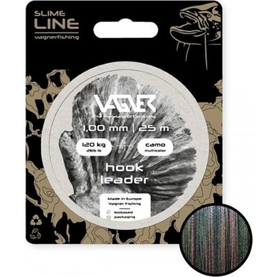 Vagner návazcová šňůra hook leader camo multicolor 25m - 1,0mm