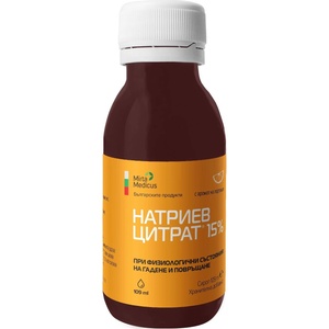 Мирта Медикус Натриев цитрат 15% Течна форма, 109 ml, Мирта Медикус