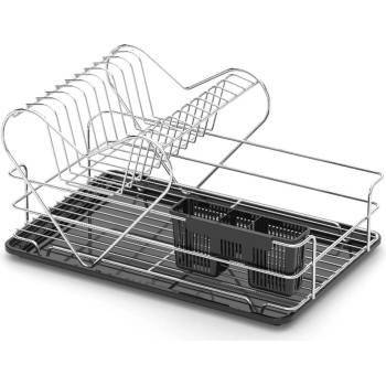 TEKNO TEL СУШИЛНИК ЗА СЪДОВЕ tekno tel kb-011bp , 1ниво черен , хром-1ниво (3000150034)