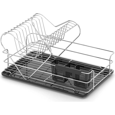 TEKNO TEL СУШИЛНИК ЗА СЪДОВЕ tekno tel kb-011bp , 1ниво черен , хром-1ниво (3000150034)