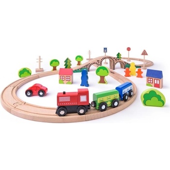 Woody Vláčiková dráha Osmička s vláčkem 40 dílů