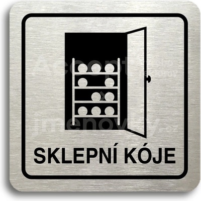 ACCEPT Piktogram sklepní kóje - stříbrná tabulka - černý tisk