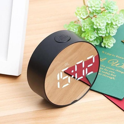 Огледален цифров часовник с будилник, дата, температура dt-6505