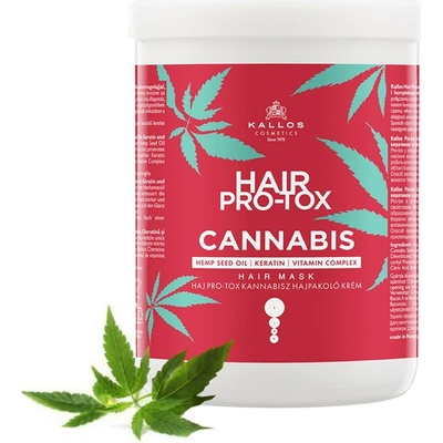 Kallos Hair Pro Tox Cannabis maska s konopným olejom a keratínom 1000 ml