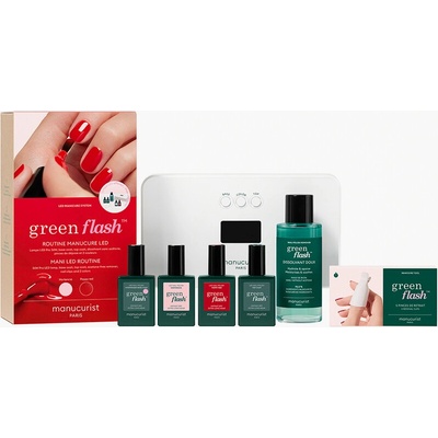 MANUCURIST Green Flash Kit PRO 36W - Poppy Red + Hortencia