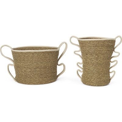 Ferm Living Кошници за съхранение Verso бежово-бели 2 бр (1104267228)