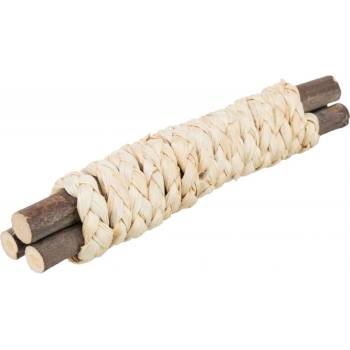 Trixie dřevěné tyčky omotané slaměným copem 15 x 3 cm