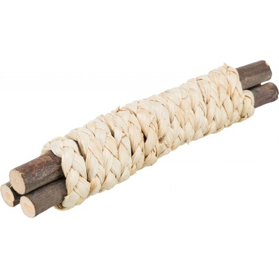 Trixie dřevěné tyčky omotané slaměným copem 15 x 3 cm