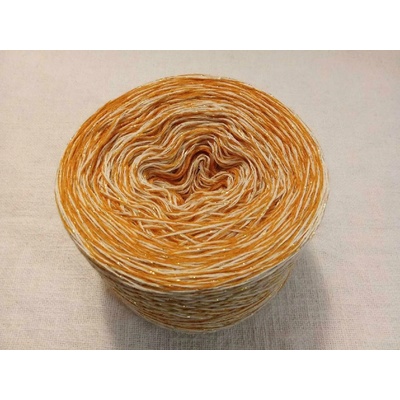 Natur-curry-gold merino 3-nitka 1000m s lurexovou nitkou