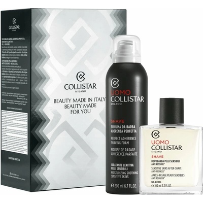 Collistar Perfect Adherence Collistar Uomo Perfect Adherence Shaving Foam 200 ml + Collistar Uomo After Shave 100 ml kosmetická sada