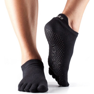 ToeSox LOW RISE prstové kotníkové ponožky BLACK