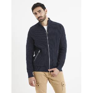 Celio Тъмносин основен пуловер Celio Vezipper Celio | Sin | МЪЖЕ | S