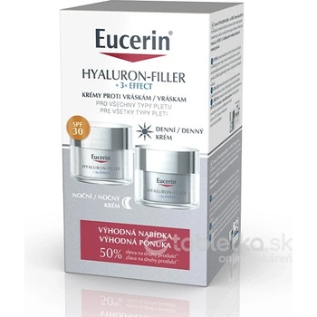 Eucerin Hyaluron Filler denný krém pre suchú pleť 50 ml + nočný krem 50 ml + očný krém 15 ml darčeková sada