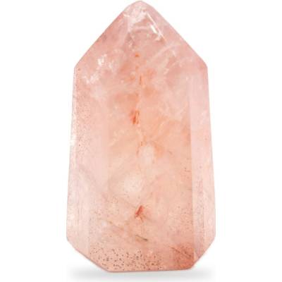 Milujeme Kameny Křišťál s hematitem - obelisk - tromlovaný kámen KSH15