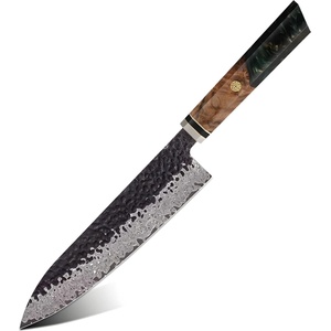 HARAHU Дамаски кухненски нож AI-37314 - Chef / Зелен KP37314