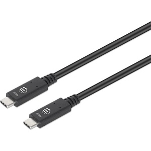 Manhattan Кабел „Манхатън - USB-A мъжки към USB-C мъжки, 1 м, 100 W/5 A, 4K 60 Hz, черен 355223 (355223)