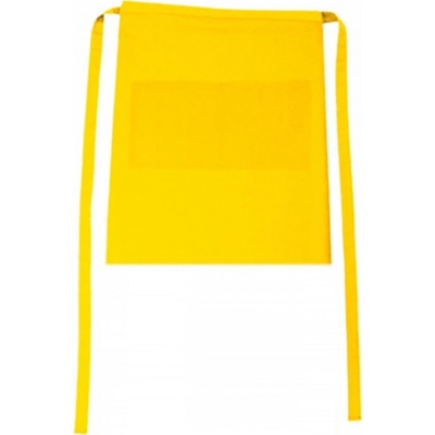 CG Workwear Gastro zástěra Roma s kapsami odolná proti pomačkání Žlutá CGW1262