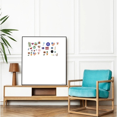 Toptabule.sk 023C Biela tabuľa na magnetky PREMIUM v hliníkovom čiernom ráme 200 x 100 cm