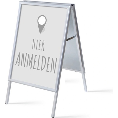 Jansen Display Set reklamního áčka A1, Přihlášení, šedý, německy, 639 x 1094 mm – Hledejceny.cz
