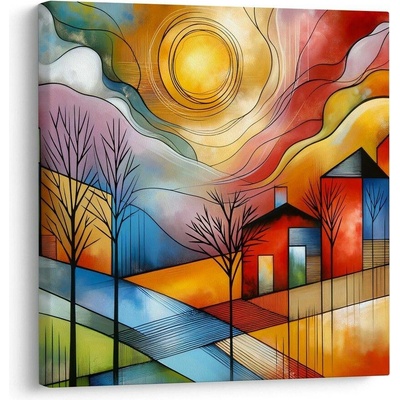 Obraz ulice v barvách - 40x40