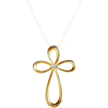 Image 1 of SAVICKI Висулка кръст Savicki: позлатено сребро, кубичен цирконий