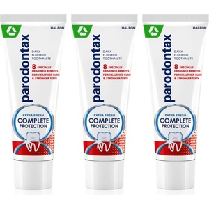 Parodontax Complete Protection Extra Fresh паста за зъби с флуорид за здрави зъби и венци 3x75ml