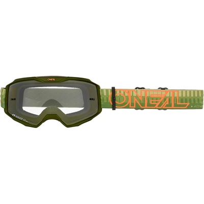 Маска O'neal B-10 Goggle Striped Goggles - Green / Orange - размер One Size (205-7101-0211)
