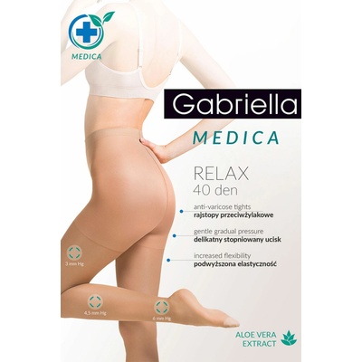 Gabriella Silonkové punčocháče Medica Relax 40 DEN Code 111 Šedá