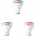 Vitapol TP-Link Tapo Smart WLAN Bulb GU10 Tapo L630, Energy-saving, 3.5W equivalent to 50W, Multicolor dimmable Alexa smart lamp, smart home Alexa accessory, 16 million colors (Pack of 3)
