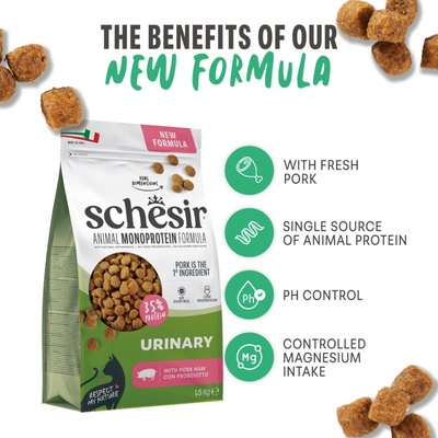 Schesir Cat Adult Animal Monoprotein Formula Urinary čerstvé bravčové mäso 1,5 kg