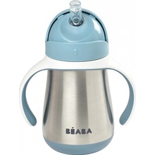 Beaba Hrnek termoizolační s brčkem nerez 250 ml Blue