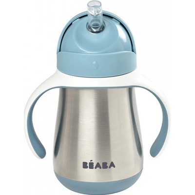 Beaba Hrnek termoizolační s brčkem nerez 250 ml Blue