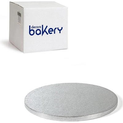 Podložka pod dort stříbrná 30 x 1,2 cm - Decora