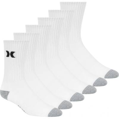 Hurley 6Pk Crew Sock - White/Black