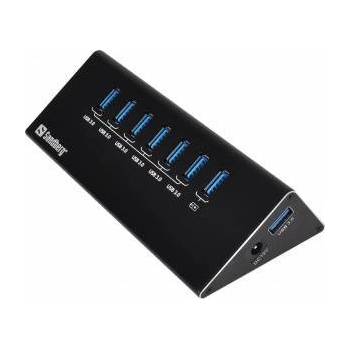 Sandberg USB 3.0 Hub 6+1 ports USB 3.0 Hub 6+1 ports, USB 3.2 Gen 1 (3.1 Gen 1) Micro-B, USB 3.2 Gen 1 (3.1 Gen 1) Type-A, 5000 Mbit/s,