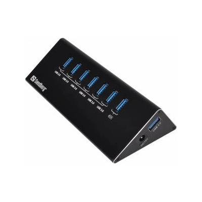 Sandberg USB 3.0 Hub 6+1 ports USB 3.0 Hub 6+1 ports, USB 3.2 Gen 1 (3.1 Gen 1) Micro-B, USB 3.2 Gen 1 (3.1 Gen 1) Type-A, 5000 Mbit/s,