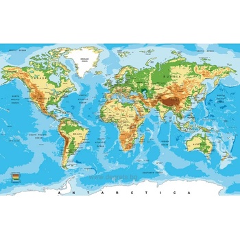 Image 1 of Стикер Карта на света 65x90см