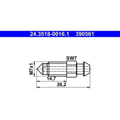 ATE Odvzdušňovací šroub / ventil 24351800161