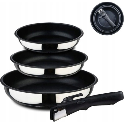 Bergner Sada pánví nerez s nepřilnavým povrchem Click&Cook 3 ks 18, 20, 24
