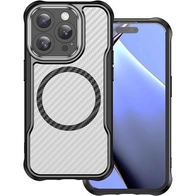 Gigapack iPhone 16 Pro GIGAPACK Силиконов протектор за телефон, удароустойчив, MagSafe, черен GP-168559 (GP-168559)